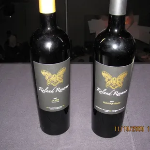 two bottles of wine