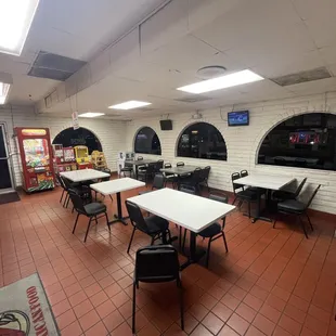 the inside of a restaurant