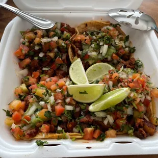 a plate of taco salad