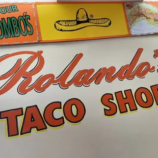 a taco shop sign