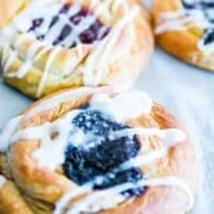 a close up of a pastry