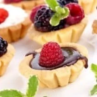 a variety of desserts