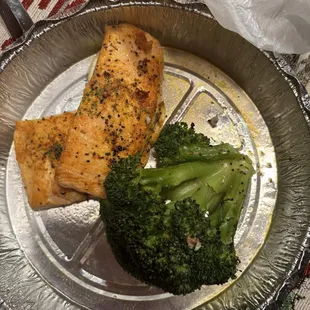 Salmon and broccoli