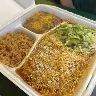 Beef Enchilada Combo Plate