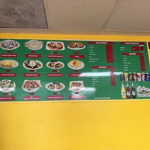 Menu as of 1/1/23