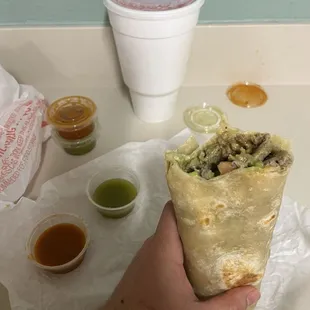 Carne asada burrito