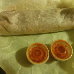 Bean and cheese burrito