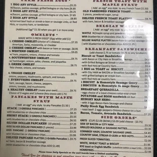 Breakfast Menu