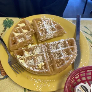 waffles, food