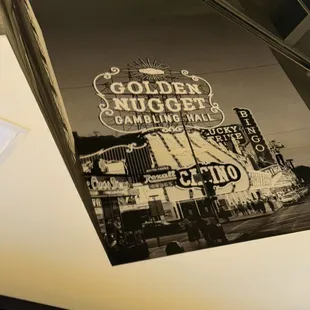 There are some classic photos of DTLV above the counter.