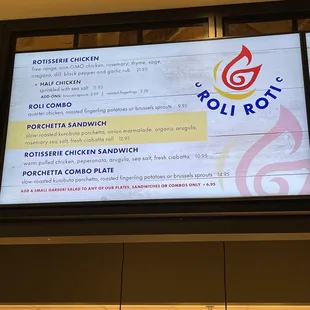 Menu 2 of 2 as of 1/14/23