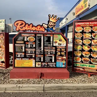 Drive through menu