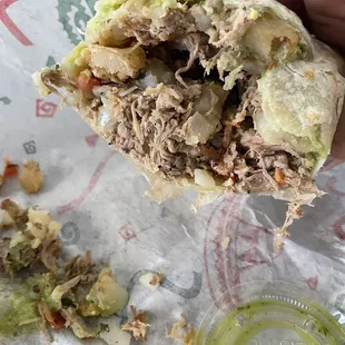 California burrito with shredded beef