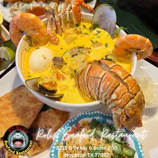 Try our best selling dish! Our signature hearty mariscada!