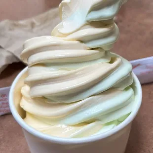 Calamansi and Coconut Panda swirl soft serve