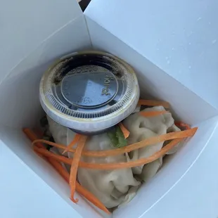the inside of a takeout box
