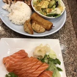 Chicken Teriyaki, Gyoza (2 Pcs), Egg Roll