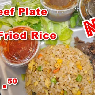 Beef Plate with Fried Rice