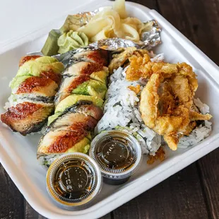 Dragon Roll &amp; Spider Roll take-out - Yum!!