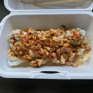 Baked Lobster Roll. So Good!