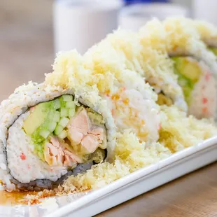 Salmon Tempura Crunch Roll