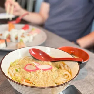 Shrimp Tempura Udon Noodle Soup