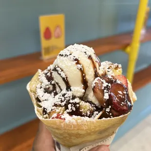 Close up of the strawberry &amp; Banana