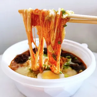 The best part of the Cheese Tteokbokki Soondae was ALL the delicious melty cheese!