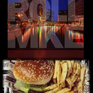 Mke burger &amp; chive fries