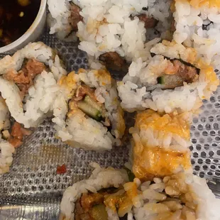 Lots of rice and little fish