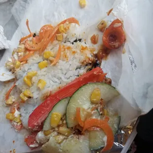 They didnt do great rolling it.. hot mess