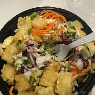 a bowl of food