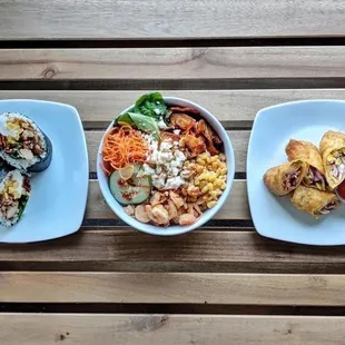 Sushi Burrito - Hibachi Bowl - Crab Rangoons