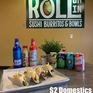 Great beer selection along with our famous nachos and tacos