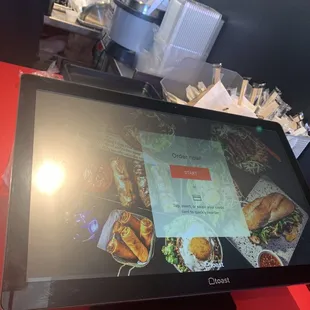 Ordering screen