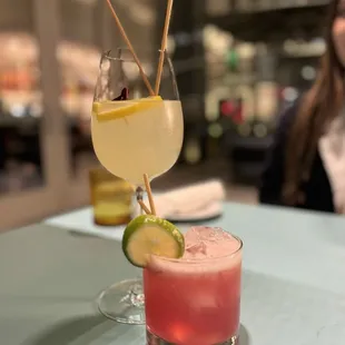 Not-So Prickly Margarita & Limoncello Spritz