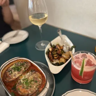 EGGPLANT ROLLATINI WARM OCTOPUS SALAD