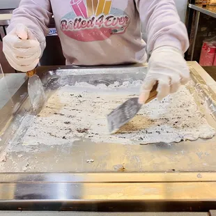 Making the ice cream magic