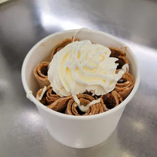 a cup of whipped cream