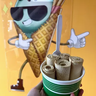 Coffee Rolled Ice Cream ($10)