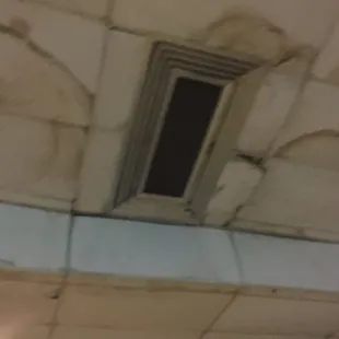 This place is falling apart. Mildew ceiling tiles are in abundance.