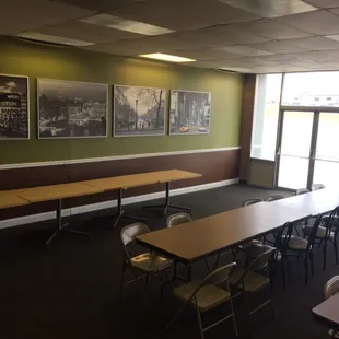 Our conference room can be rented by the hour to host personal or corporate events.