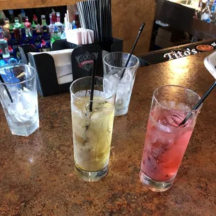 Loaded drinks.