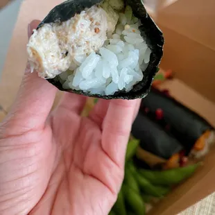 blue crab handroll