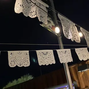 The Papel picado (paper banners) around Rollies and Westbound is my favorite!