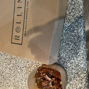 4 inch Carmel w/Toasted Pecans Cinnamon Roll