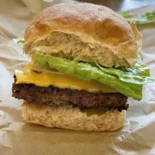 Grass Fed Beef Cheeseburger