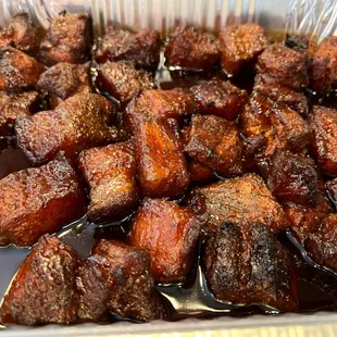 a close up view of the meat