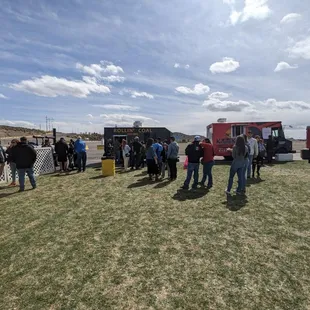 a line of food trucks