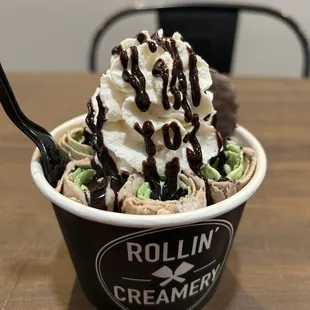 Thin mint ice cream